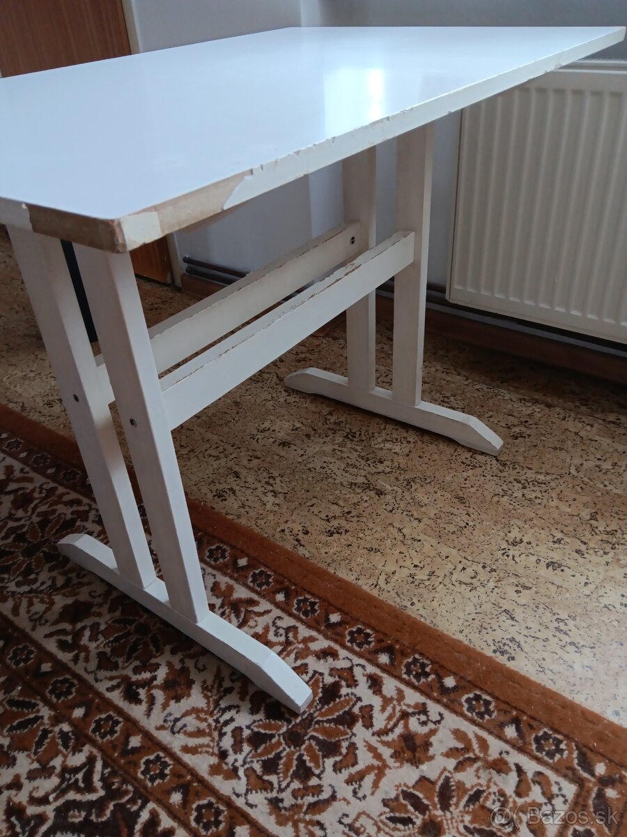 Stôl 200x65cm biely 10 eur