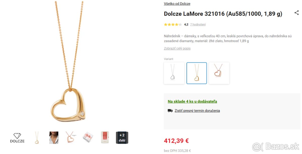Dolcze LaMore 321016 (Au585/1000, 1,89 g)
