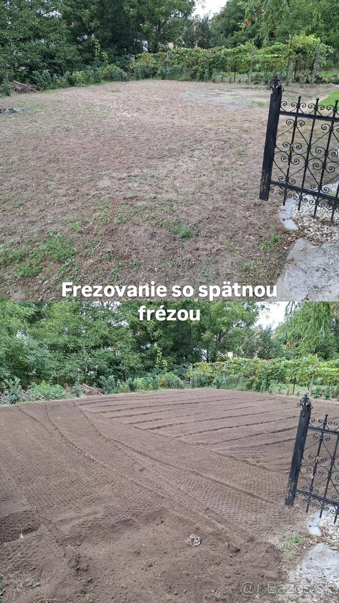 Úprava pozemku spätnou frézou