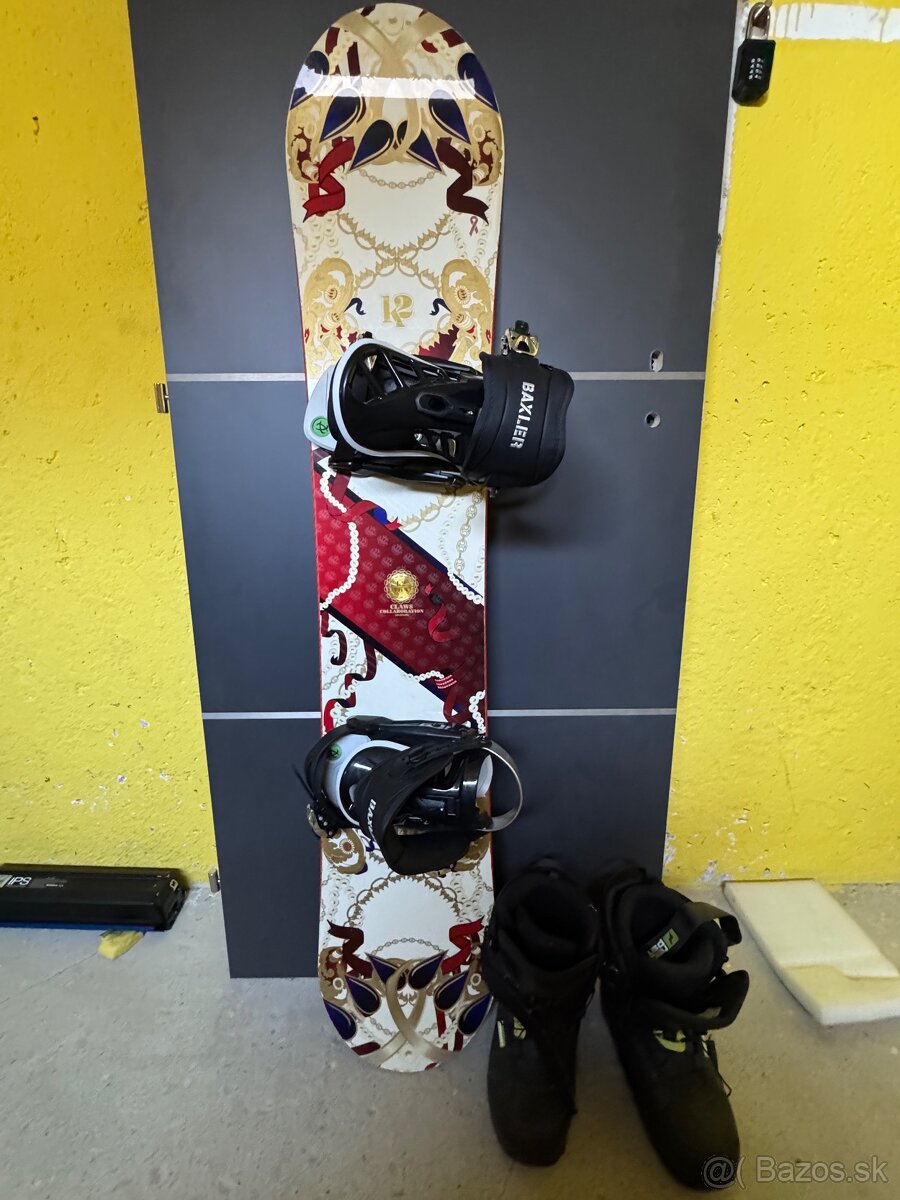 Snowboard+viazanie+Topanky