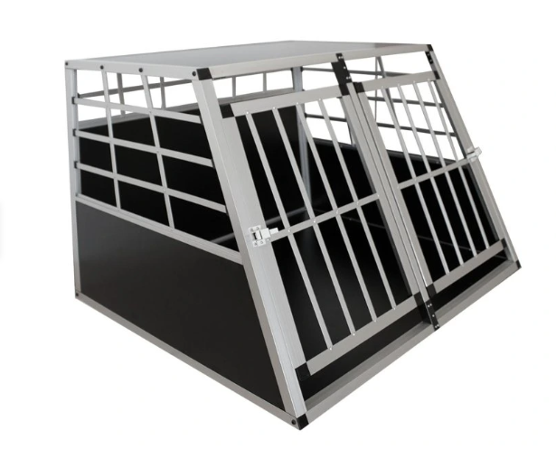 Box na prepravu psa XL – hliníkový, pevný, zamykateľný