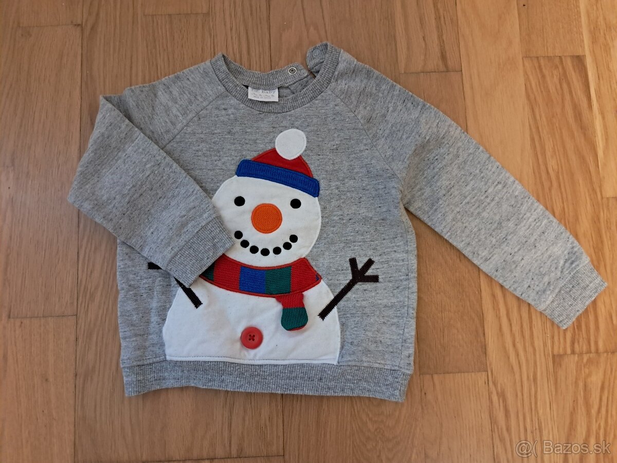 Vianočná mikina - snehuliak 86