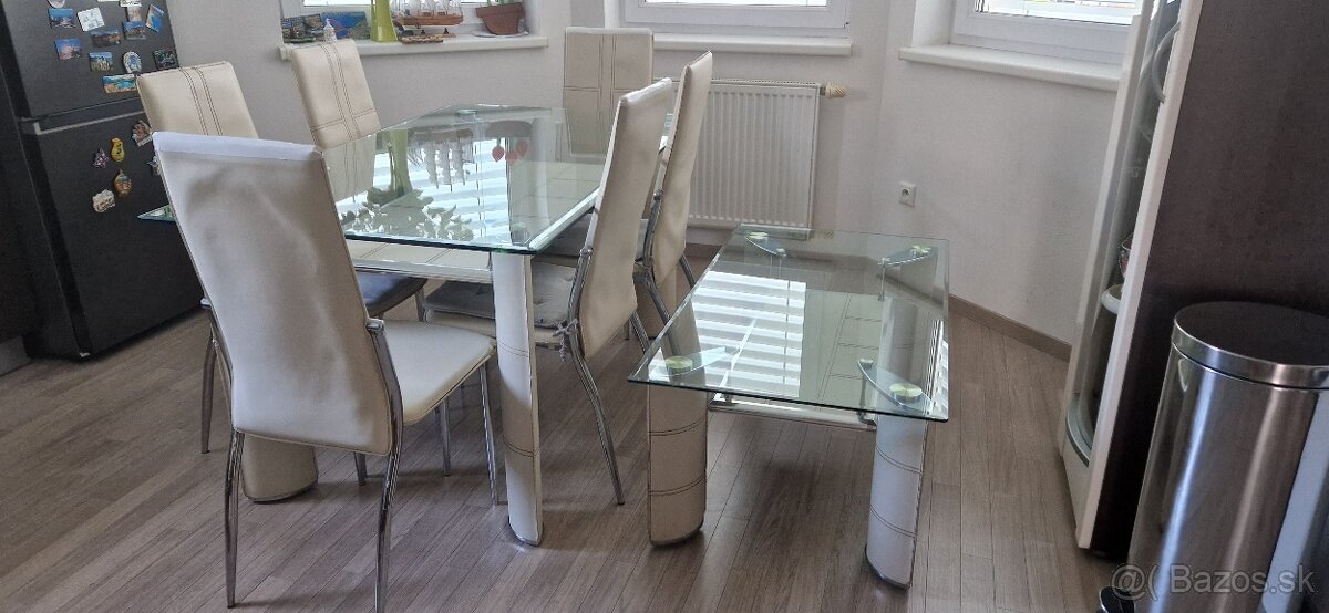 Jedálenský stôl + 6ks stoličky,+stôl do obývačky