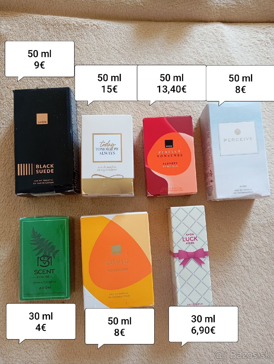 Dámske a pánske vône Avon ceny od 4€