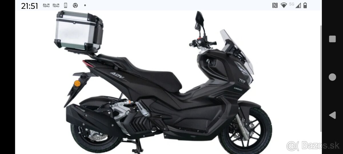 Predám Linhaj adv 125 black edícia