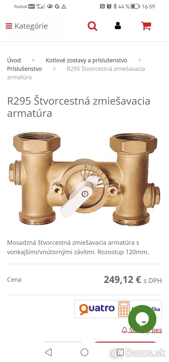 Štvorcestny ventil Giacomini