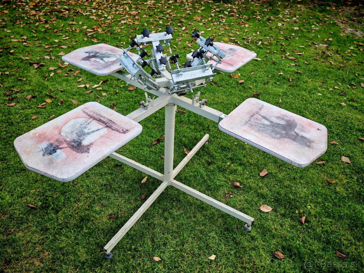 Karusel na sieťotlač – 4-farebný + 4 ramená na malé potlače