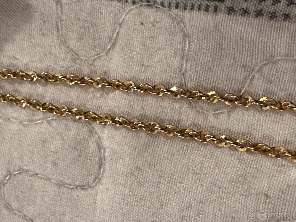 dámska zlatá retiazka točenie 14kt zlato