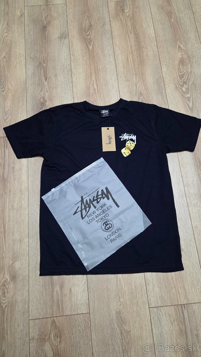 Stüssy Fuzzy Dice Tee navy blue/yellow