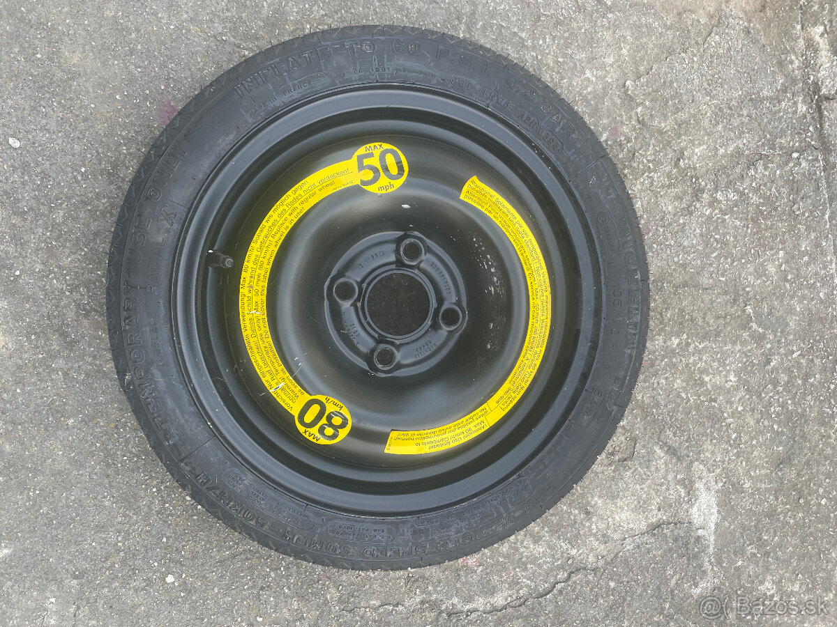 Predám dojazdové rezervné koleso VW 105/70 R14 84M