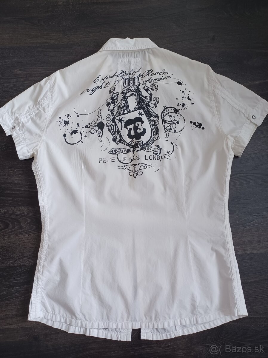 Pepe Jeans kosela polo tricko biela ORIGINAL