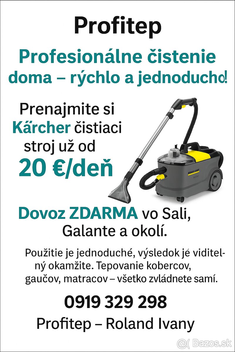 Požičovňa Tepovačov Šaľa, Galanta a okolie