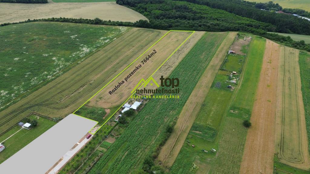 Chrabrany - pozemok vo velkosti 7664m2. pestovanie, záhrada,