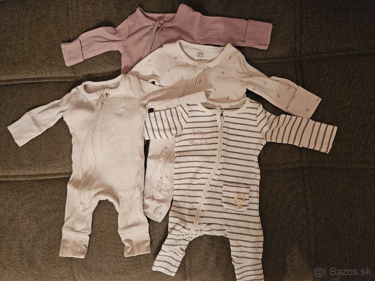Novorodenecké body 50cm + iné
