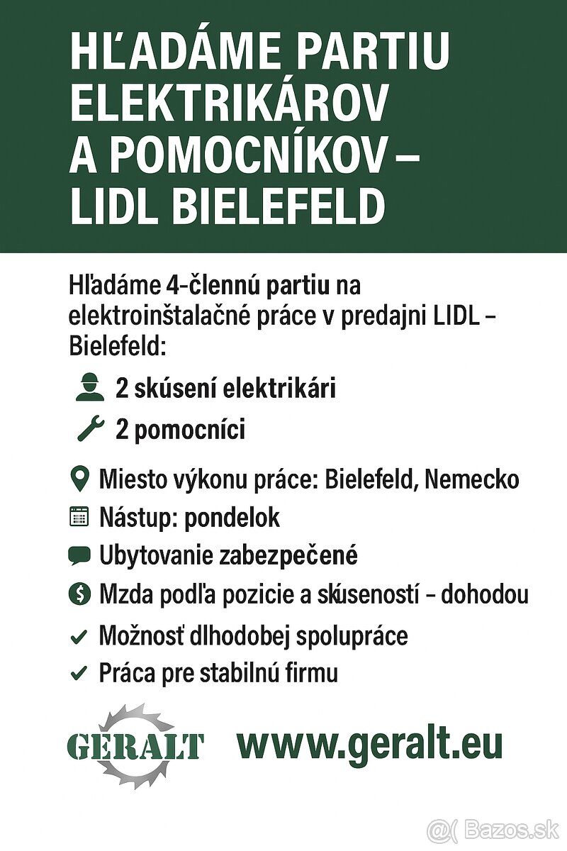 Elektrikari Nemecko Lidl