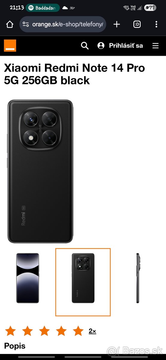 Xiaomi redmi note 14 pro 5G 8GB/256GB
