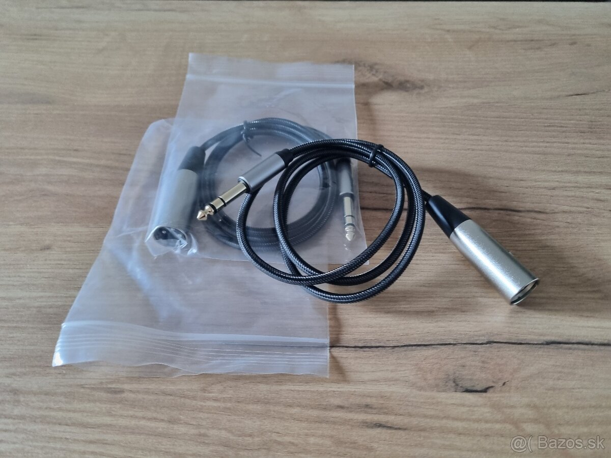 Jack 6,3 to XLR male balanced 1m cable