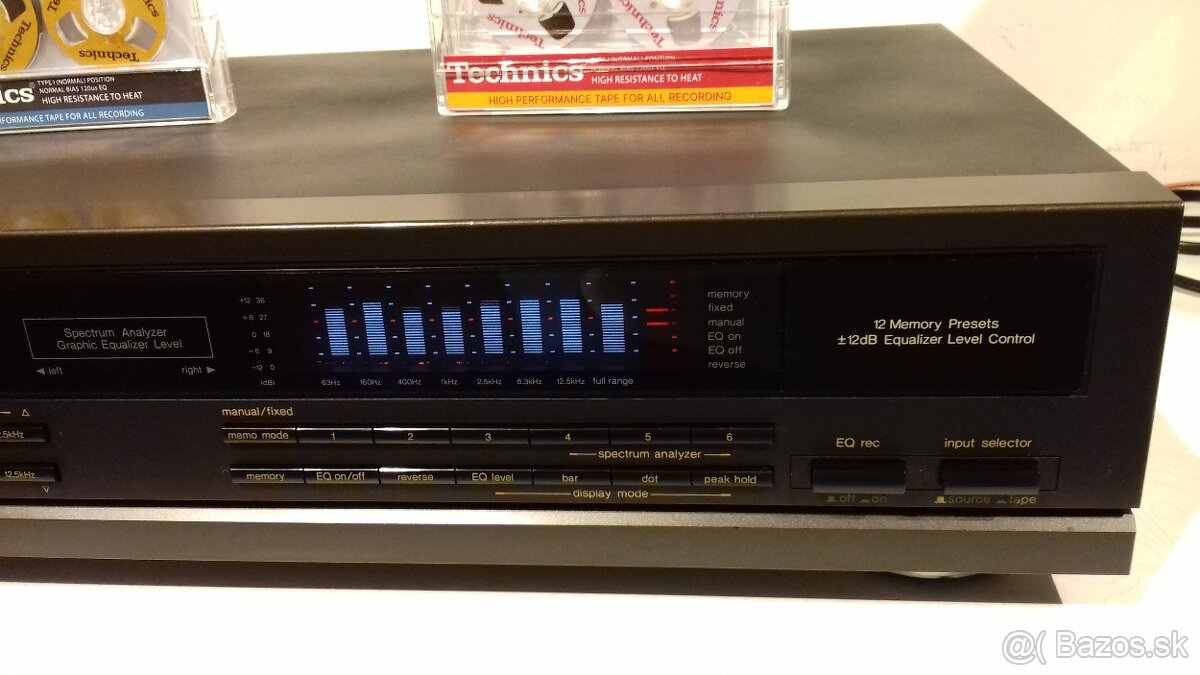 Graficky 2x7 pasmovy equalizer TECHNICS SH-GE70, JAPAN, AE73