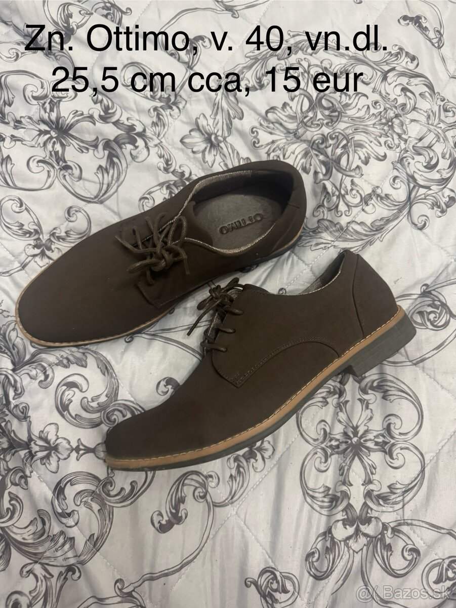 Ottimo elegatné hnedé topánky k obleku, velkost 40