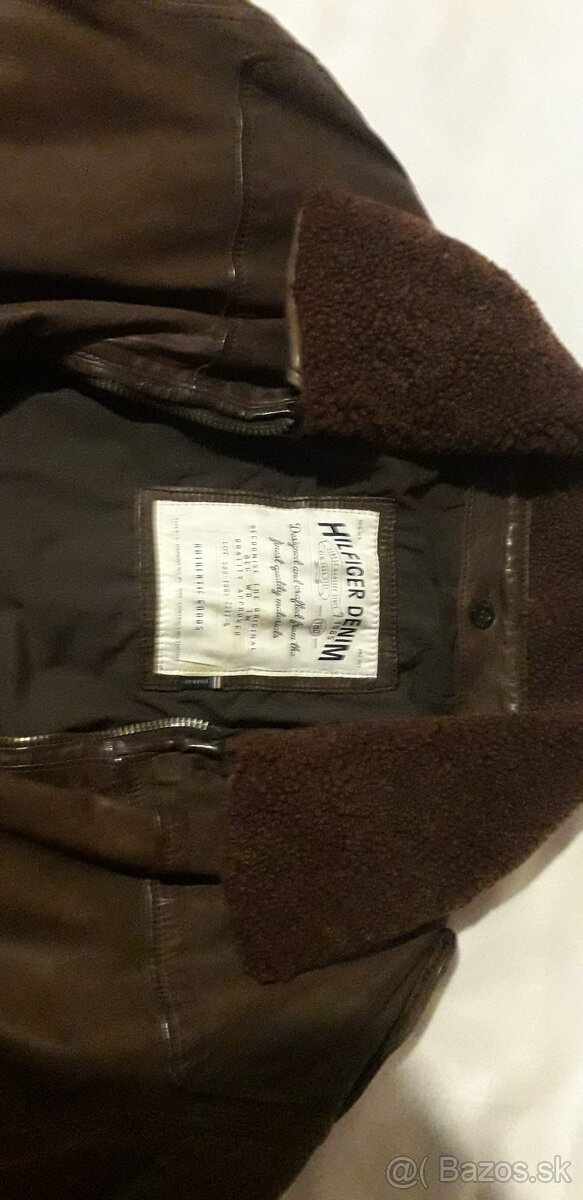Kožená bunda Tommy Hilfiger
