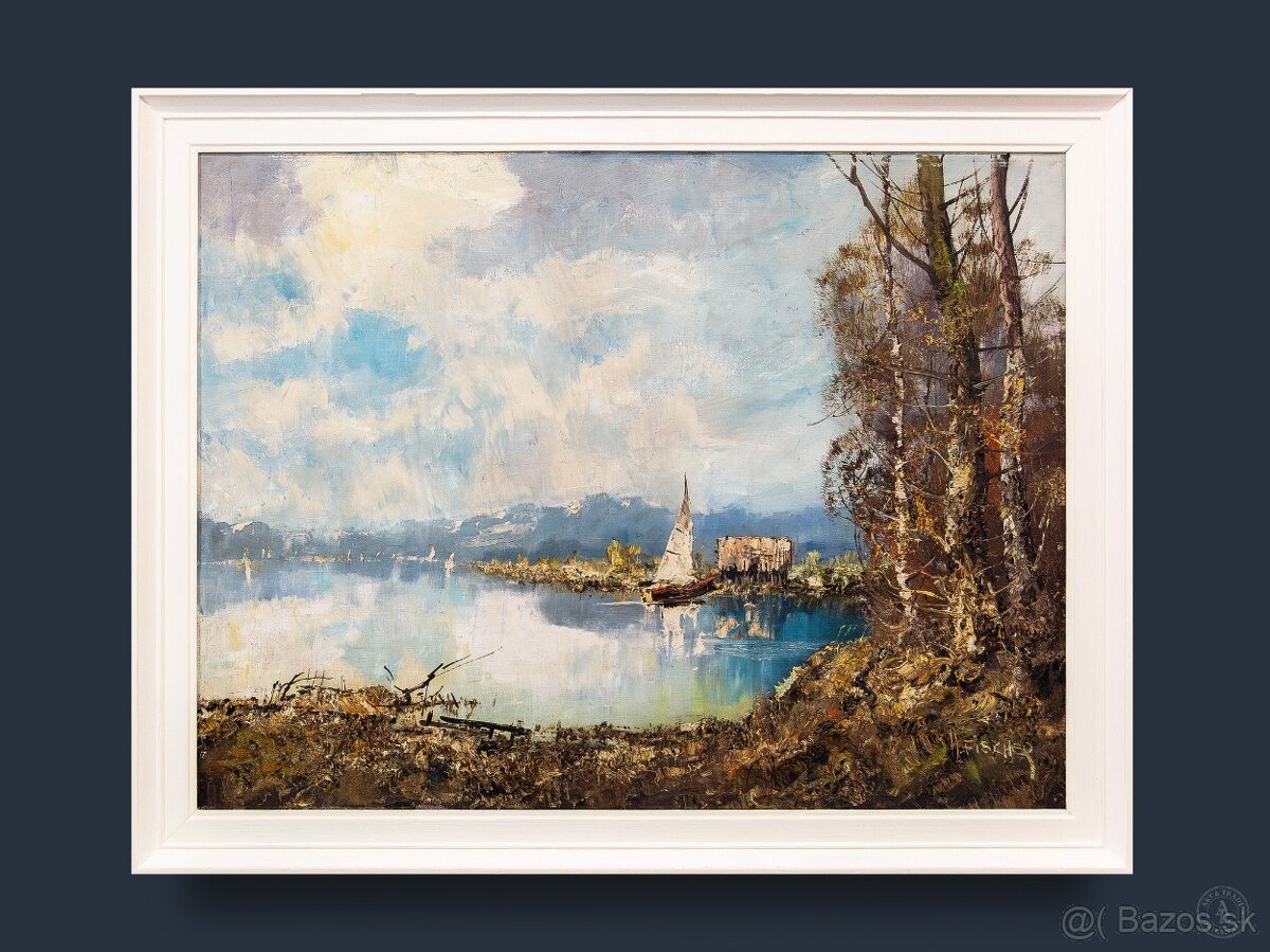 Veľké jazero, H.Fisher, 900 × 700 mm