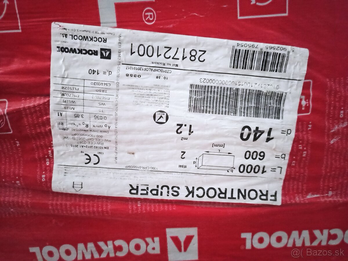 Rockwool frontrock super 140mm