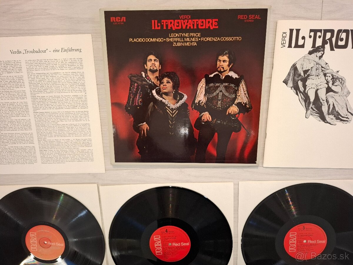 Guiseppe Verdi Il Trovatore Trubadur 3 LP Box NM