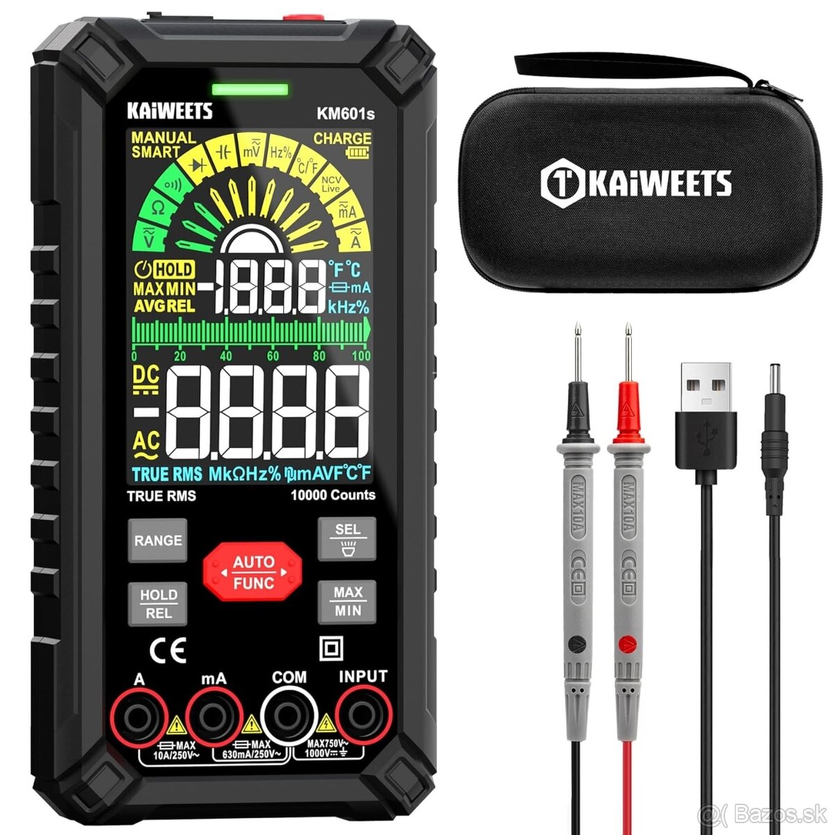Digitálny inteligentný multimeter, nabíjateľný