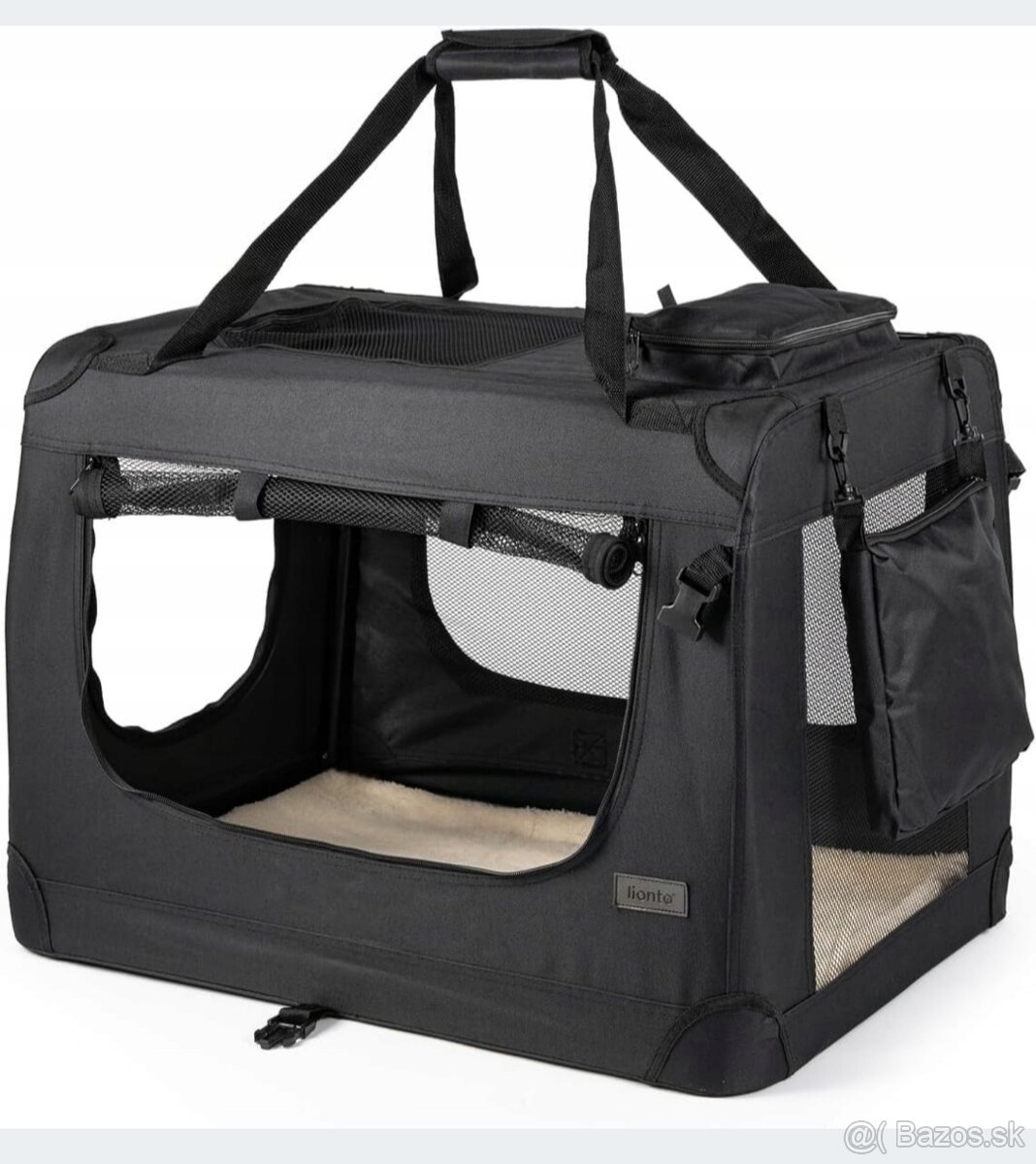 Transportér pre psa Dibea čierny L 70 cm x 52 cm 50 cm