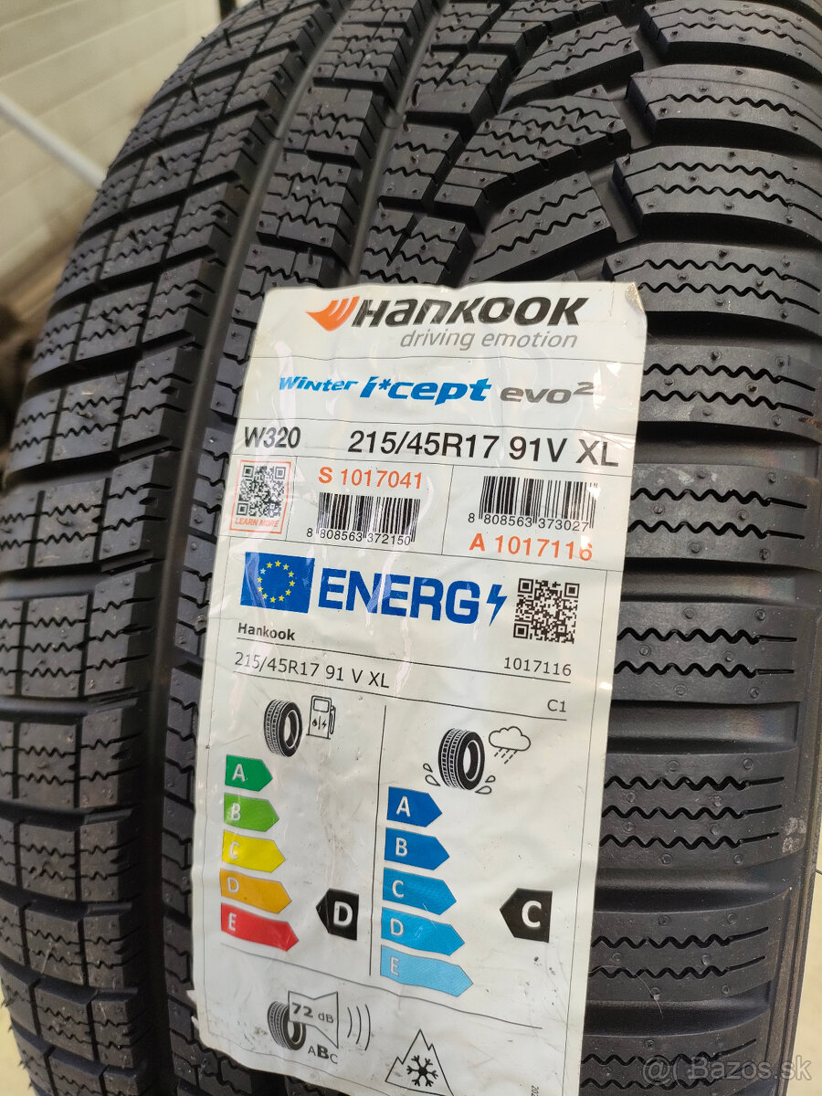Pneumatiky 215/45 R17 91V XLWinter icept evo2 Hankook, zimn