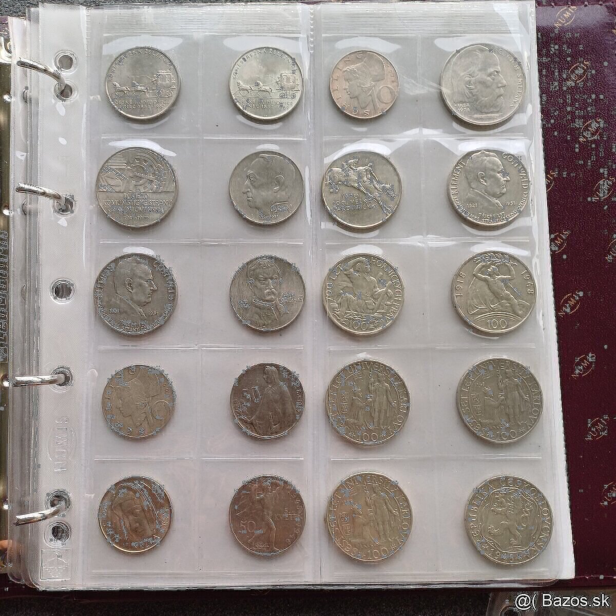 20ks striebornych minci