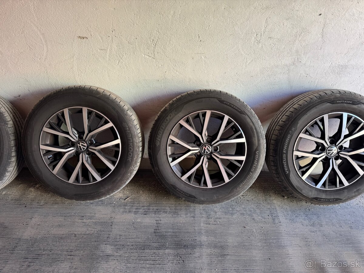 Elektrony 5x112 r17 vw original s pneu letne 215/65r17