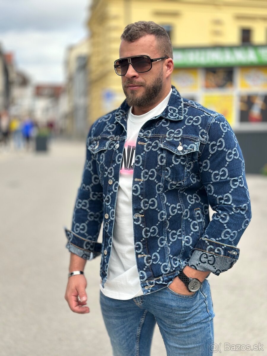 Luxusná riflova košeľa Gucci