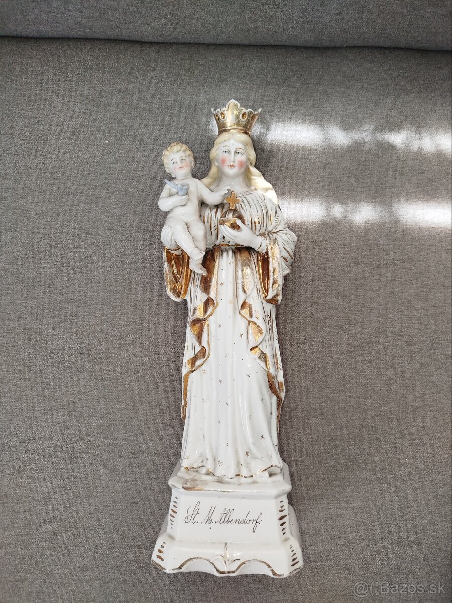 Porcelánová soška Panna Mária s Ježiškom