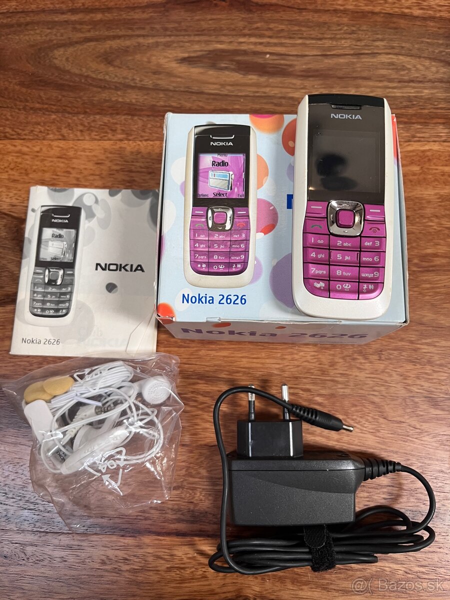 Nokia 2626 pink krabicovka - návod nabijačka krásny stav