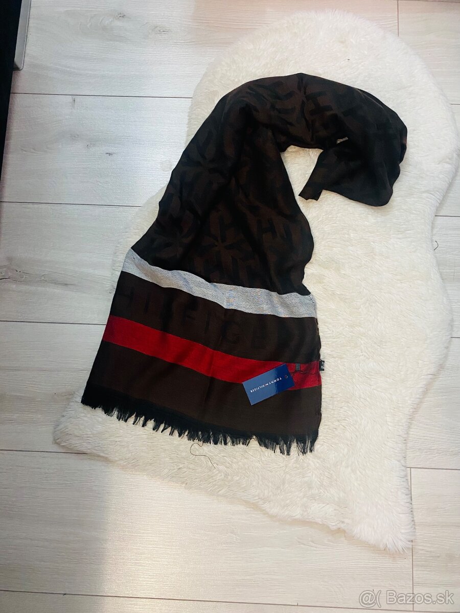 Hnedý šal šatka Tommy hilfiger