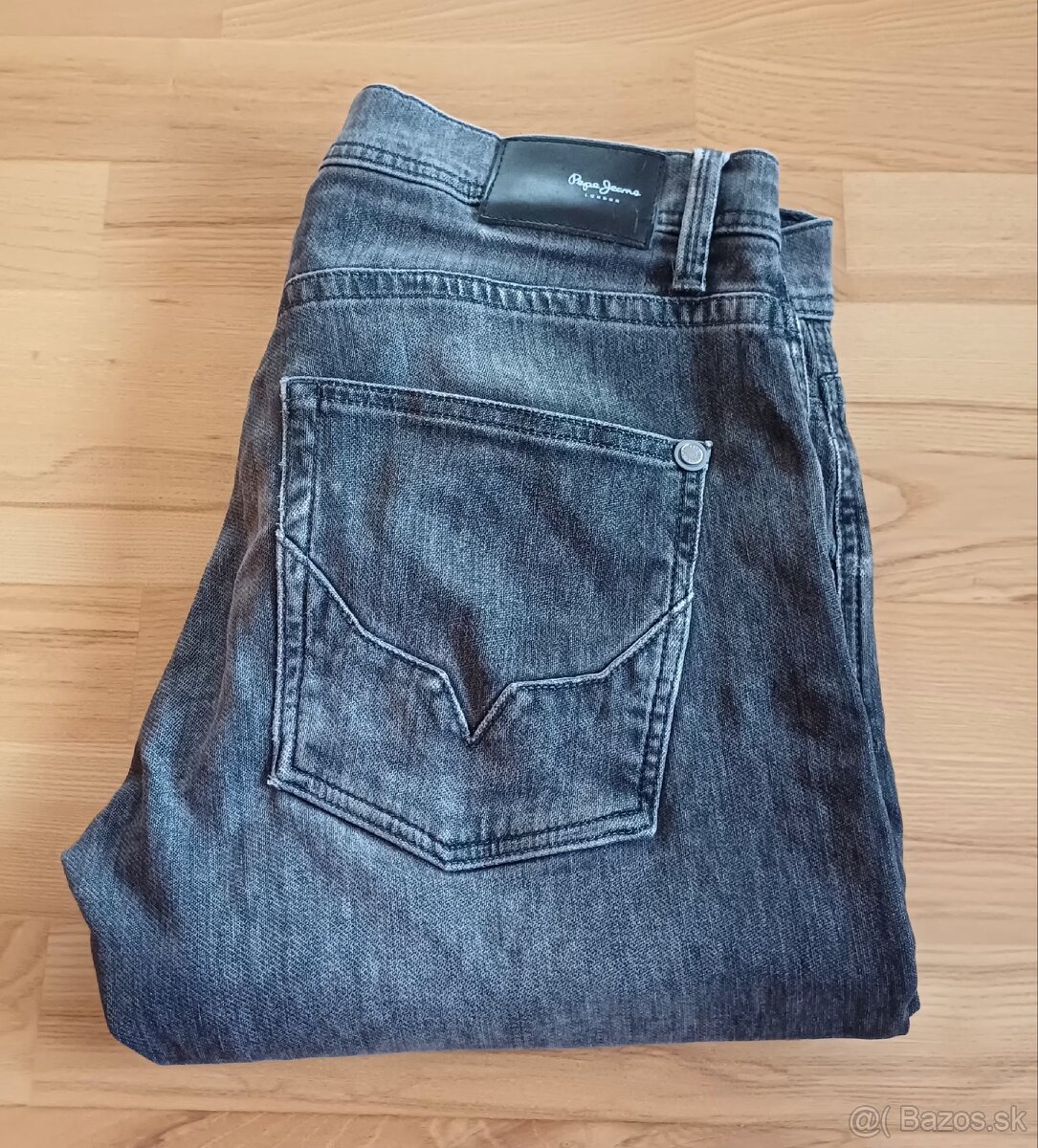 Pepe jeans šedé slim fit streč