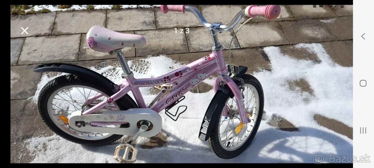 Detsky dievčenský bicykel