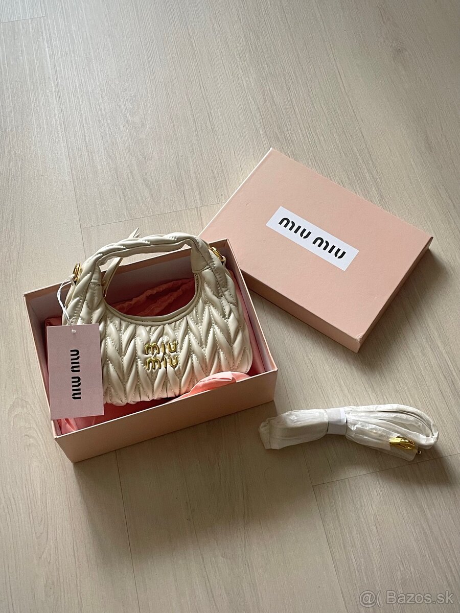 Biela kabelka miu miu wander