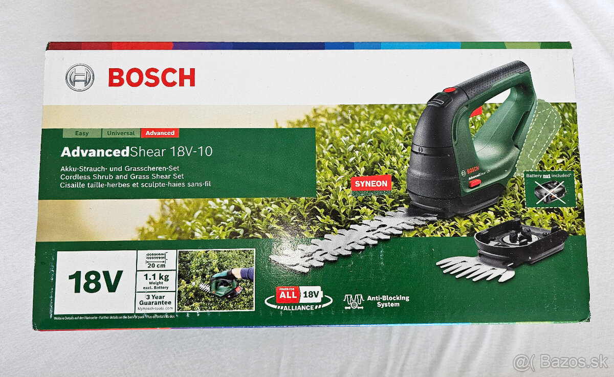 Nožnice na trávu a kríky BOSCH AdvancedShear 18V-10