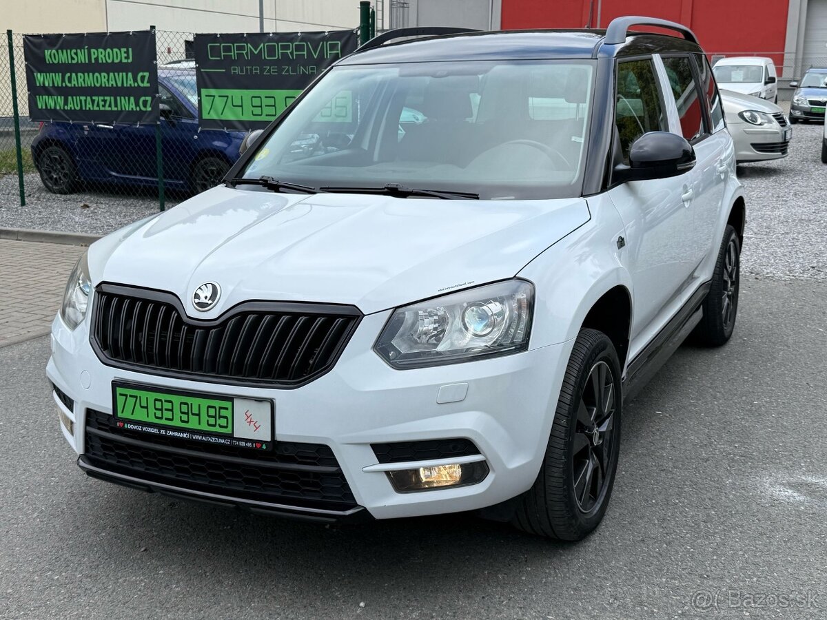 ► ŠKODA YETI 2,0 TDI MONTE CARLO 4x4 - PARK. SENZORY, NAVI ◄