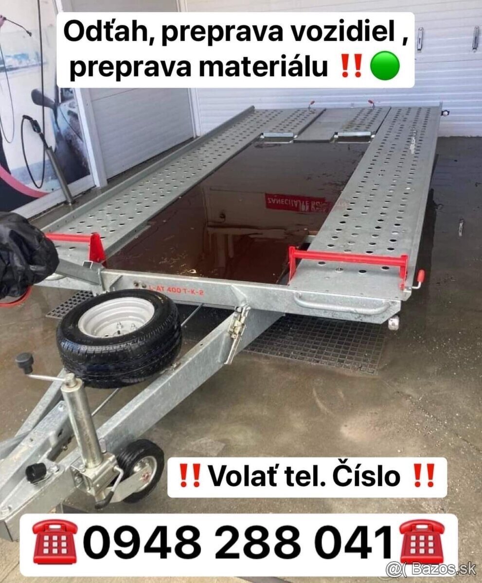 Odtah vozidiel / preprava strojov / preprava materiálu