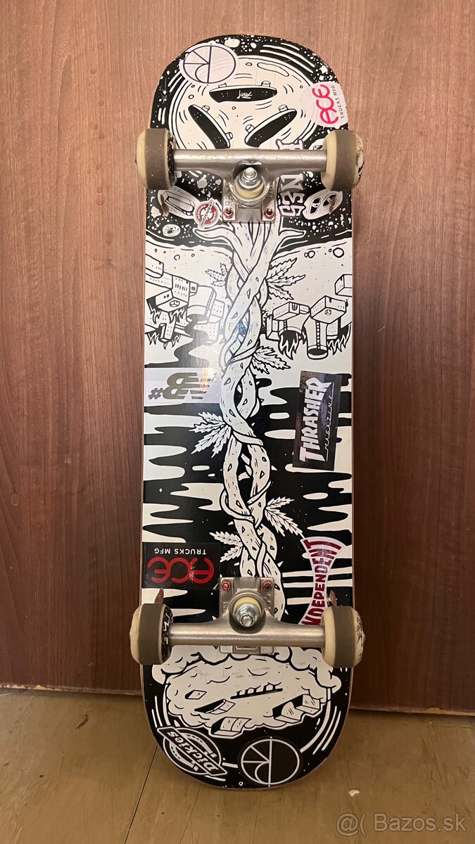 Skladaný skateboard jazdený 2x