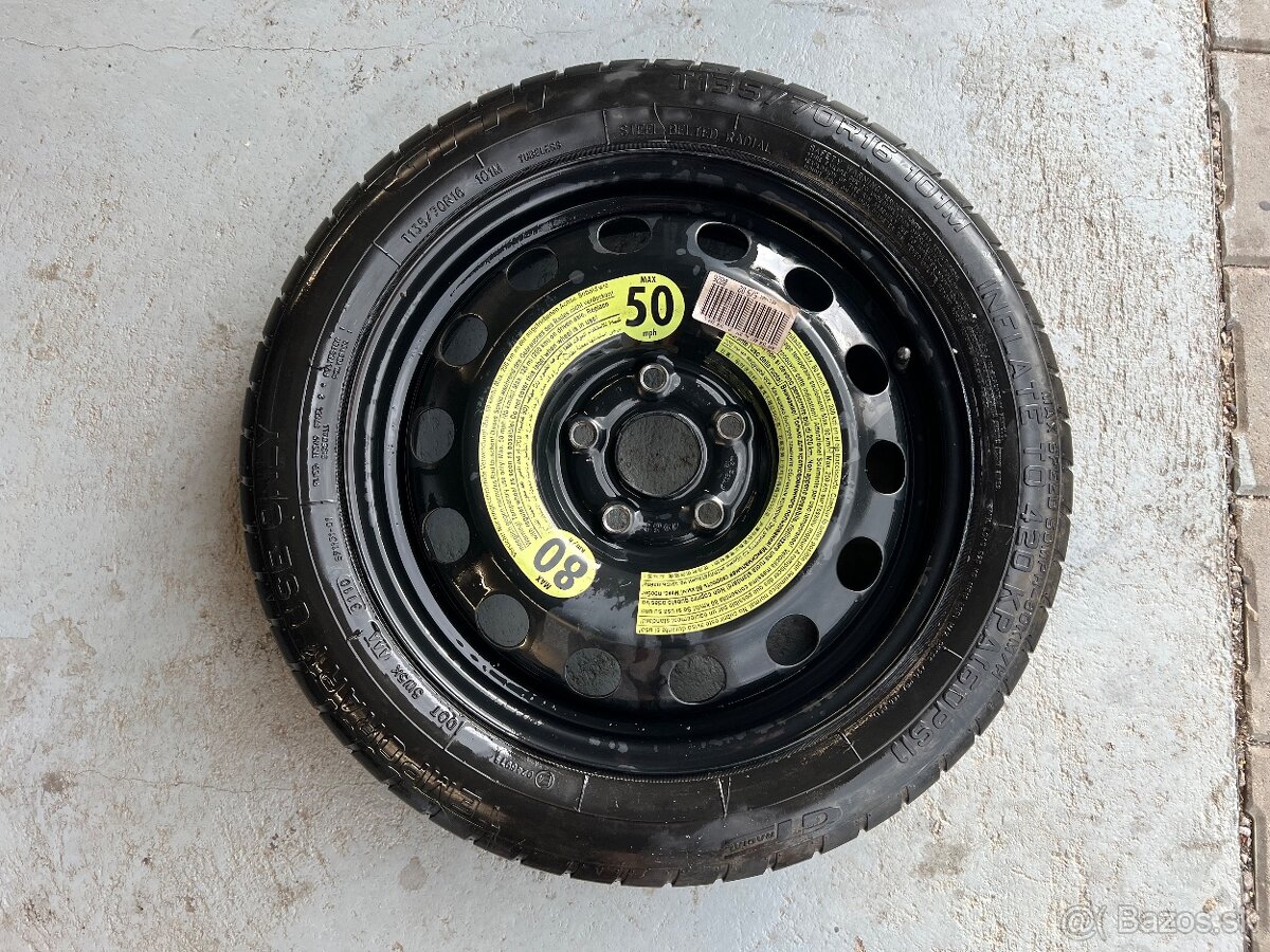 Predám tenké dojazdové koleso 5x112 R16 VW Seat Audi