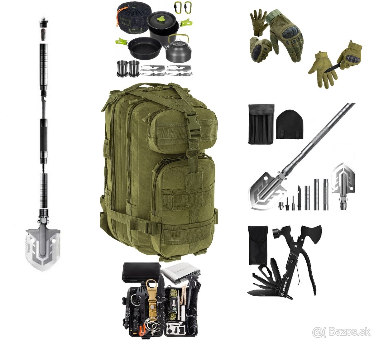 Batoh na prežitie nový zelený khaki olive