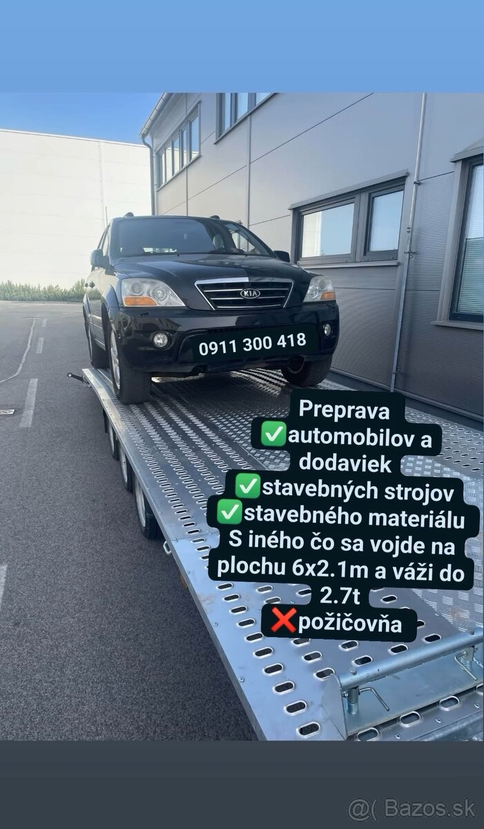Odťahová služba ,Preprava tovaru , Stavebnej techniky a mate