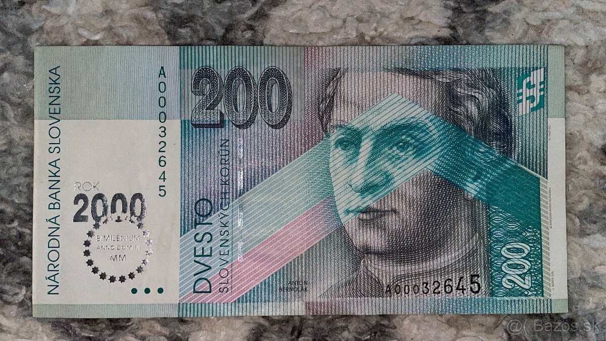 Slovenske koruny papierove 200SK MM