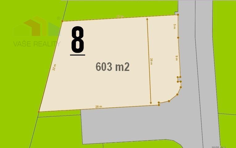 STAVEBNÝ POZEMOK 603 M² BOROVCE, okr. Piešťany /VODA, ELEKTR