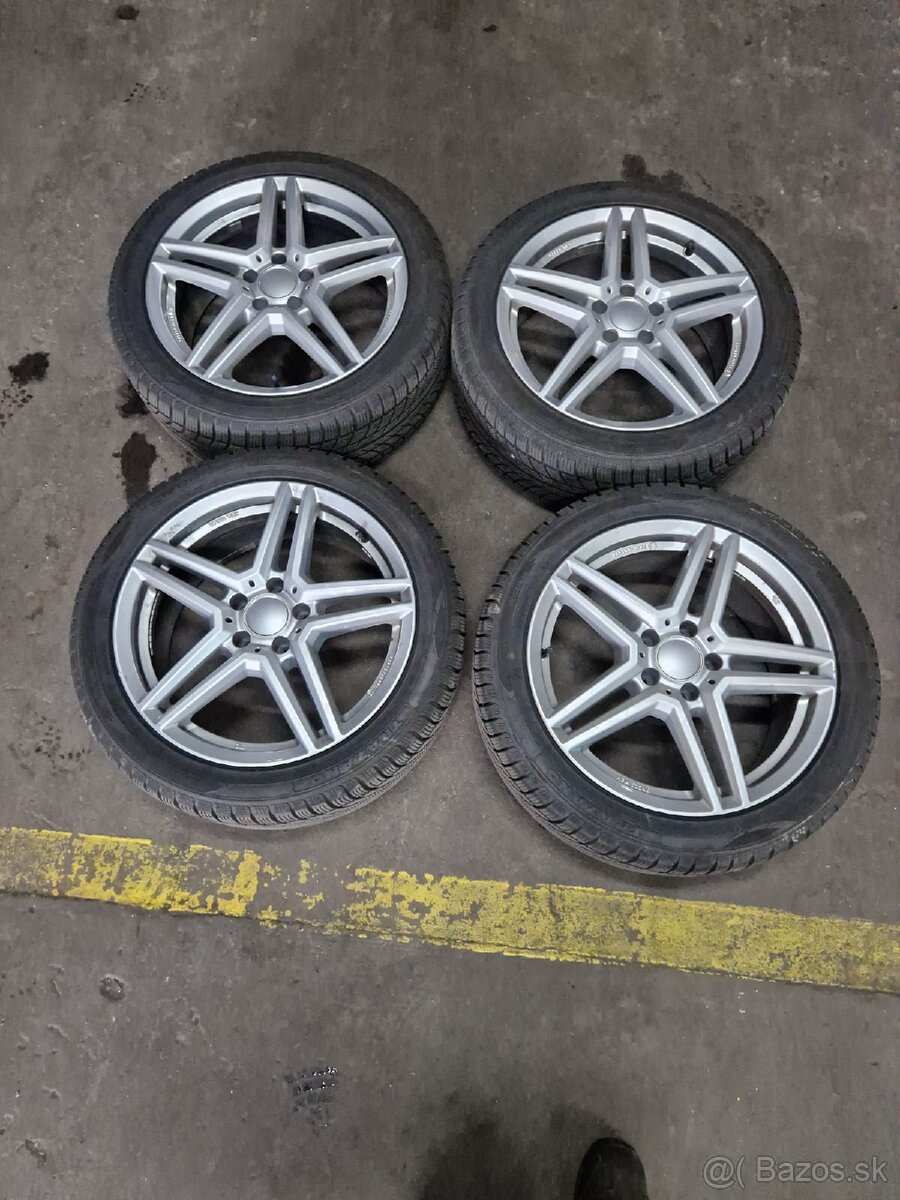 Hliníkové disky 5x112 R18 zimné pneu 235/45R18