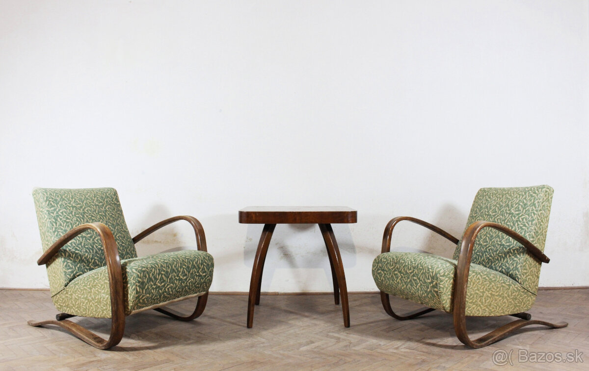 kreslá H-269 + stolík,Jindřich Halabala